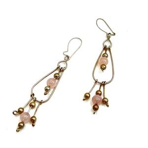 Sterling and Rose Quartz Earrings